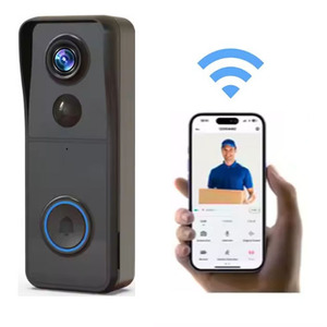 Nhà Máy bán hàng trực tiếp 5MP HD vòng Chuông cửa không thấm nước và tầm nhìn ban đêm PIR 2.4GHz Wifi không dây Video Camera với màn hình - Product Image 1