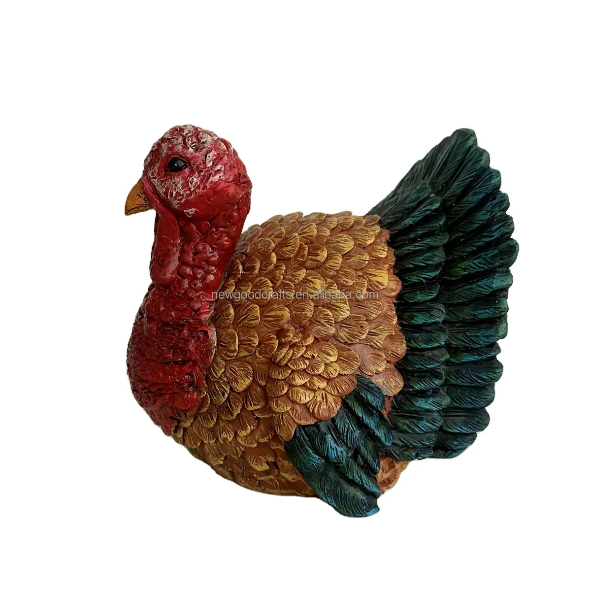 Estatuilla de poliresina de pavo de Acción de Gracias, artesanía, mesa de estilo Artificial, decoración de vacaciones, centro de mesa temático de otoño para mesas