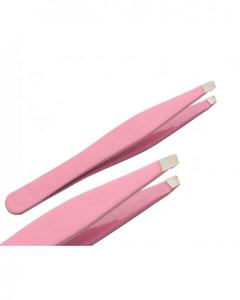 Pinzas para cejas rosas de alta calidad, pinzas para pestañas con punta inclinada para uso en belleza - Product Image 3