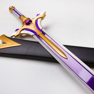 Épée en métal non affûtée blanche avec gravure noire sculptée, accessoire <span class=keywords><strong>de</strong></span> cosplay <span class=keywords><strong>Sword</strong></span> <span class=keywords><strong>Art</strong></span> <span class=keywords><strong>Online</strong></span>, Étoile Scintillante d'Asuna, avec lumière clignotante. - Product Image 4