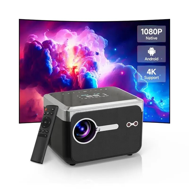 Hot Selling LED Projector 4K 1080P HD Auto Focus Support Android Smart OS 1200 ANSI Brightness Home Theater Business Dual-Band