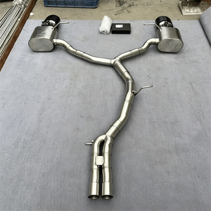Tuyau d'échappement avant et silencieux à valves pour Audi RS4, échappement haute performance en acier inoxydable SS304 avec silencieux à valves - Product Image 2