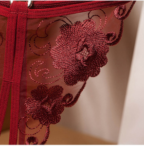 <span class=keywords><strong>String</strong></span> transparent brodé perlé, culotte de lingerie sexy à entrejambe <span class=keywords><strong>ouvert</strong></span>, <span class=keywords><strong>string</strong></span> sans couture en dentelle pour femme - Product Image 4