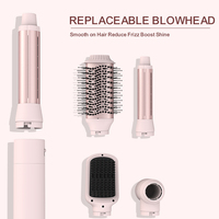 Kit de coiffure multi-têtes 5 en 1 avec brosse sèche-cheveux, fer à boucler, brosse lissante et outils de coiffage à bec rond - Vente en gros