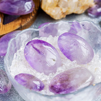 Vente en gros de bijoux Ying Lai YL-884, améthyste polie de haute qualité, cristal de diamant, art populaire, cristaux de guérison pour la paume de la main, art