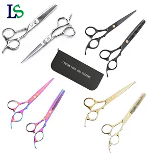 Custom LOGO 440C 6 inch thinning shears salon tools sharp hairdressing barber beauty scissors for hair cutting