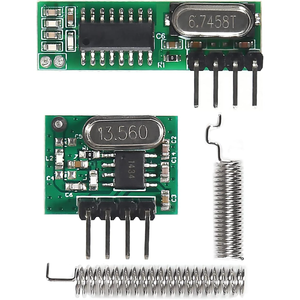 433MHz <b>Wireless</b> RF <b>Transmitter</b> and Receiver Module with Antenna, ASK Remote Control DIY Kit For Arduino Projects - Product Image 2