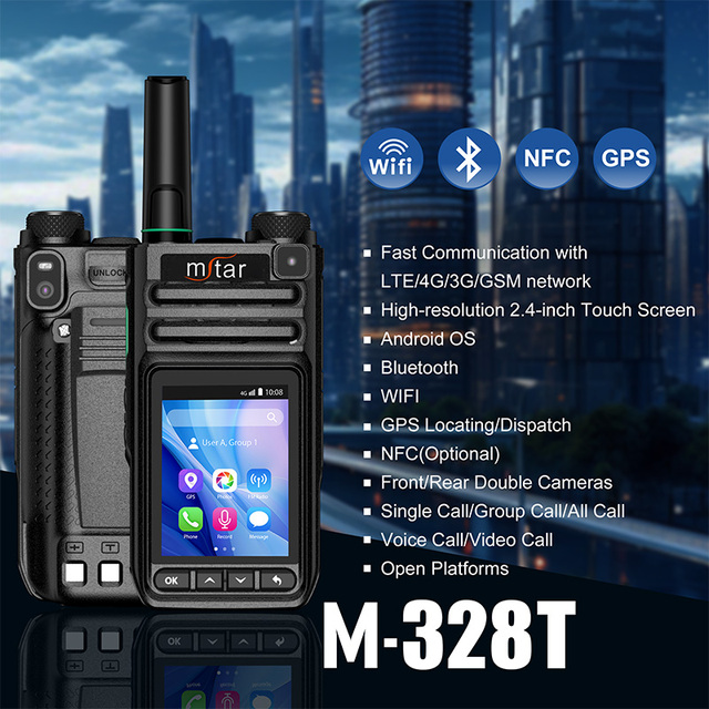 MSTAR M-328T Handheld 4G POC LTE/4G/3G/GSM Network Talkie Walkie High-resolution 2.4-inch Android OS WIFI GPS Double Cameras
