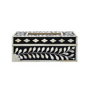 BS INTERNATIONAL Vintage Finished Handmade Eco-friendly Customizable Bone Inlay <b>Tissue</b> <b>Paper</b> Box Custom <b>Color</b> Home Restaurant - Product Image 3