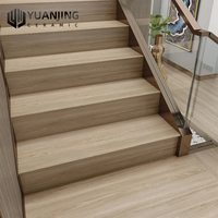 Carreaux d'escalier aspect bois mat Foshan Supply, 470x1200mm, magnifiques carreaux de marches design pour escaliers intérieurs
