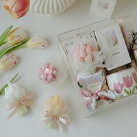 Großhandel Handgefertigte Maßgeschneiderte Tulpenstrauß Duftkerzen Sojawachs Romantische Blumen Handgegossene Kreative Blumenförmige Heimdekoration