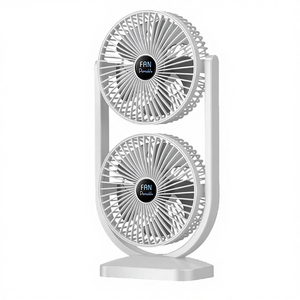 3000mAh USB Rechargeable <strong>Box</strong> Packaging Desktop <strong>Fan</strong> with Strong Wind English Operation Household Use Africa Bestseller - Product Image 1