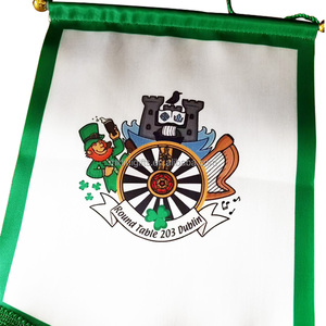 Tùy Chỉnh Bóng Đá Cờ Biểu Ngữ Thể Thao Câu Lạc Bộ Cờ Cờ Truyền Nhiệt In Satin Vải <span class=keywords><strong>Mini</strong></span> Đội Bóng Đá Bóng Đá Cờ Cờ Cờ - Product Image 4