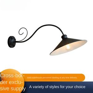 ไฟหน้าติดผนังอลูมิเนียมกันฝนสำหรับลานสวนระเบียงโคมไฟแขนยาวสไตล์อเมริกัน - Product Image 3