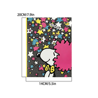 5-Zoll und 6-Zoll 4-Taschen-Ringbuch Fotoalbum aus PP-Material mit Cartoon-Motiven für Studenten/Familie/Hochzeiten