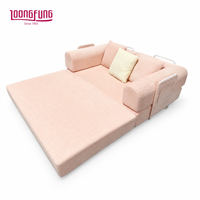 LOONGFUNG Großhandel Cord-Vakuumverpacktes Komprimiertes Schlafsofa Faltbares Modulares Sofa Hochelastischer Schaumstoff Platzsparend