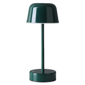 LED Modern Minimalist Metal Desk <b>Lamp</b> Touch Control Dimmable <b>Battery</b> <b>Powered</b> Bedside <b>Table</b> Light Red Shade - Product Image 5