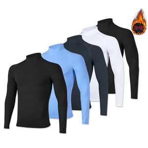 Camiseta deportiva <span class=keywords><strong>de</strong></span> manga larga con cuello levantado para <span class=keywords><strong>hombre</strong></span>, ropa <span class=keywords><strong>de</strong></span> Fitness <span class=keywords><strong>de</strong></span> secado rápido, camiseta <span class=keywords><strong>de</strong></span> Fondo <span class=keywords><strong>de</strong></span> <span class=keywords><strong>Entrenamiento</strong></span> para correr con pelota - Product Image 1