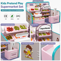 Casa de Juego de Madera Montessori para Interiores, Supermercado con Caja Registradora para Actividades de Aprendizaje Preescolar