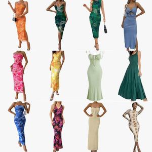 Vestido de moda casual de color liso con pequeñas rayas, superventas transfronterizo 2025, disponible <span class=keywords><strong>para</strong></span> entrega inmediata - Product Image 5