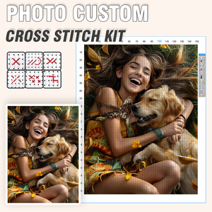 11CT/14CT Cross Stitch Custom Photo Customization, One Piece Dropshipping Embroidery Kit Wholesale 30X40CM/50X70CM