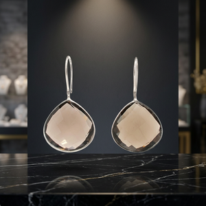 Nouveauté : Boucles d'oreilles pendantes en argent sterling 925 avec quartz, tendance, plaquées or 14 carats - Product Image 3