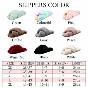 Custom <b>Fluffy</b> <b>Slippers</b> with Glitter Lettering, Personalized Cross Band Faux Fur Slides, Open Toe House Shoes for Bridesmaid Gift - Product Image 6