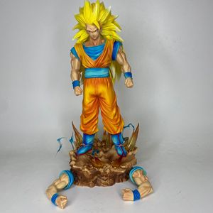 Figurine d'action Goku Super <span class=keywords><strong>Saiyan</strong></span> <span class=keywords><strong>3</strong></span>, modèle en PVC avec plusieurs mains et base, ornements décoratifs - Product Image 2