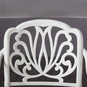 Juego de Mesa y Sillas de Aluminio Fundido para Exteriores, Diseño Nórdico Blanco, Resistente al Agua y a los Rayos UV, Duradero, 5 Piezas, para Jardín, Balcón, Patio - Product Image 6