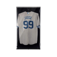 Vitrine de cadre de maillot de t-shirt uniforme en acrylique verrouillable résistant aux UV avec support de suspension mural