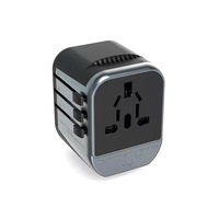Stasiun Pengisian Daya Nirkabel Universal 3-in-1 PD 12W Tipe-C Pengisian Ganda Port USB Adaptor Perjalanan Lipat UK EU US AU