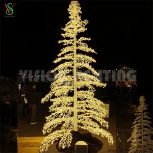 Outdoor 100 led glitter bambus dekoration shopping mall charlie brown farbe ip65 willow kegel weihnachten baum licht