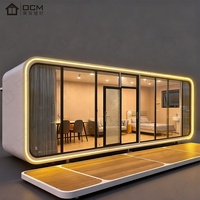 Cabine en bois de luxe OCM, maison capsule en bois |   Cabine préfabriquée mobile pour le tourisme haut de gamme, le bureau à domicile et les projets de bar à domicile