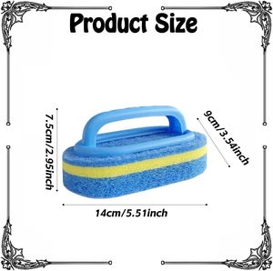 Cepillo de limpieza de fibra moderno con mango, esponja de limpieza multifunción esponja de cocina - Product Image 2