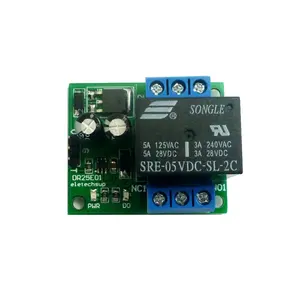 DC 6V 9V 12V 24V 3-5A Flip-Flop Latch DPDT Relay Module Bistable Self-locking Switch Low pulse trigger Board for Motor LED PLC