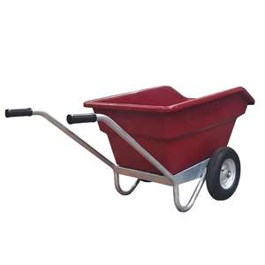 Carretilla de Plástico Resistente de 250L con Ruedas Dobles para Granja, Agricultura, Equitación y Jardinería - Product Image 1