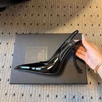 Collection 2025 Vente en Gros d'Usine Chaussures Habillées à Lacets de Haute Qualité pour Femme, Style Français avec Talon Carré Avant, Tige en Cuir Véritable 8cm