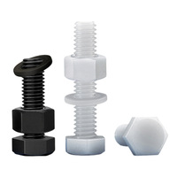 Baut dan Mur Nylon DIN933 & DIN934 M3-M12, Baut dan Mur Plastik dengan Harga Murah, Sekrup Nylon Plastik