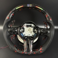 Volant en carbone coupé F10 pour E90 F80 M3 E87 M6 F30 F32 E92 M4 M5 F82 en cuir perforé