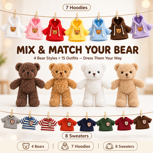 Urso de Pelúcia Personalizado Atacado com 4 Cores, Brinquedo de Pelúcia Macio de Algodão PP 100% Poliéster, Almofada de Animal de Pelúcia para Alívio do Estresse 30cm - Product Image 4