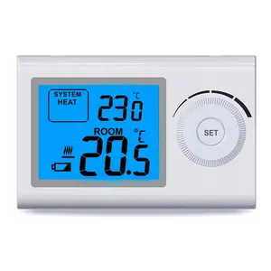 Thermostat de salle numérique, avec grand écran LCD, chauffant, meilleur