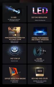 Yinzam YT500 <span class=keywords><strong>Mini</strong></span> projecteur vidéo LED, projecteur de connexion sans fil HD Portable pour projecteur de cinéma à domicile aérien de téléphone - Product Image 2