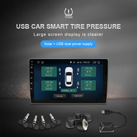Sensor TPMS USB para Automóvil para DVD Android, Sistema de Alarma de Monitoreo de Presión de Neumáticos Interno con 4 Sensores