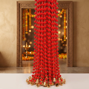 Decorative Artificial Diwali Decoration Handmade Pom Pom Garland Wedding Decoration String Backdrops and for Festival Seasons - Product Image 3