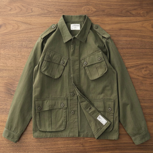 Blazer Vintage Multi-Poches à Manches Longues Style Revers Homme-Vert M - Product Image 3