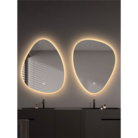 Miroir de salle de bain LED intelligent avec interrupteur tactile moderne, IP44, anti-buée, éclairage intégré, pour hôtels et appartements, 60+ pouces, idéal pour salons de beauté