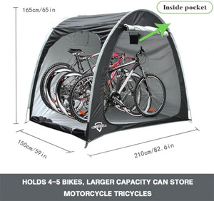 Vente en gros du fabricant Tente pour vélo de montagne d'extérieur Oxford quatre saisons pliable et portable, grand espace de stockage et de stationnement - Product Image 2