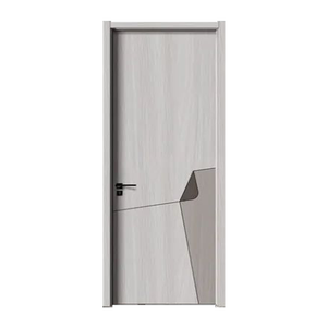 <span class=keywords><strong>Porte</strong></span> en bois massif simple et élégante, insonorisée, en cristal de carbone, personnalisée pour les résidences, avec serrure intelligente - Product Image 1