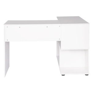 Bureau de travail moderne convertible en panneaux de bois pour villa, table d'ordinateur et d'écriture <span class=keywords><strong>DECOHOME</strong></span> HF-CT055, livré en kit - Product Image 1