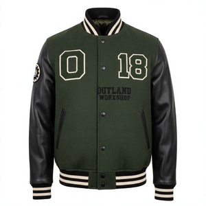 Chaqueta universitaria con logotipo personalizado, chaqueta gruesa de invierno a la moda callejera con cierre de botón a presión, piel de oveja, tejido impermeable para clima frío - Product Image 1